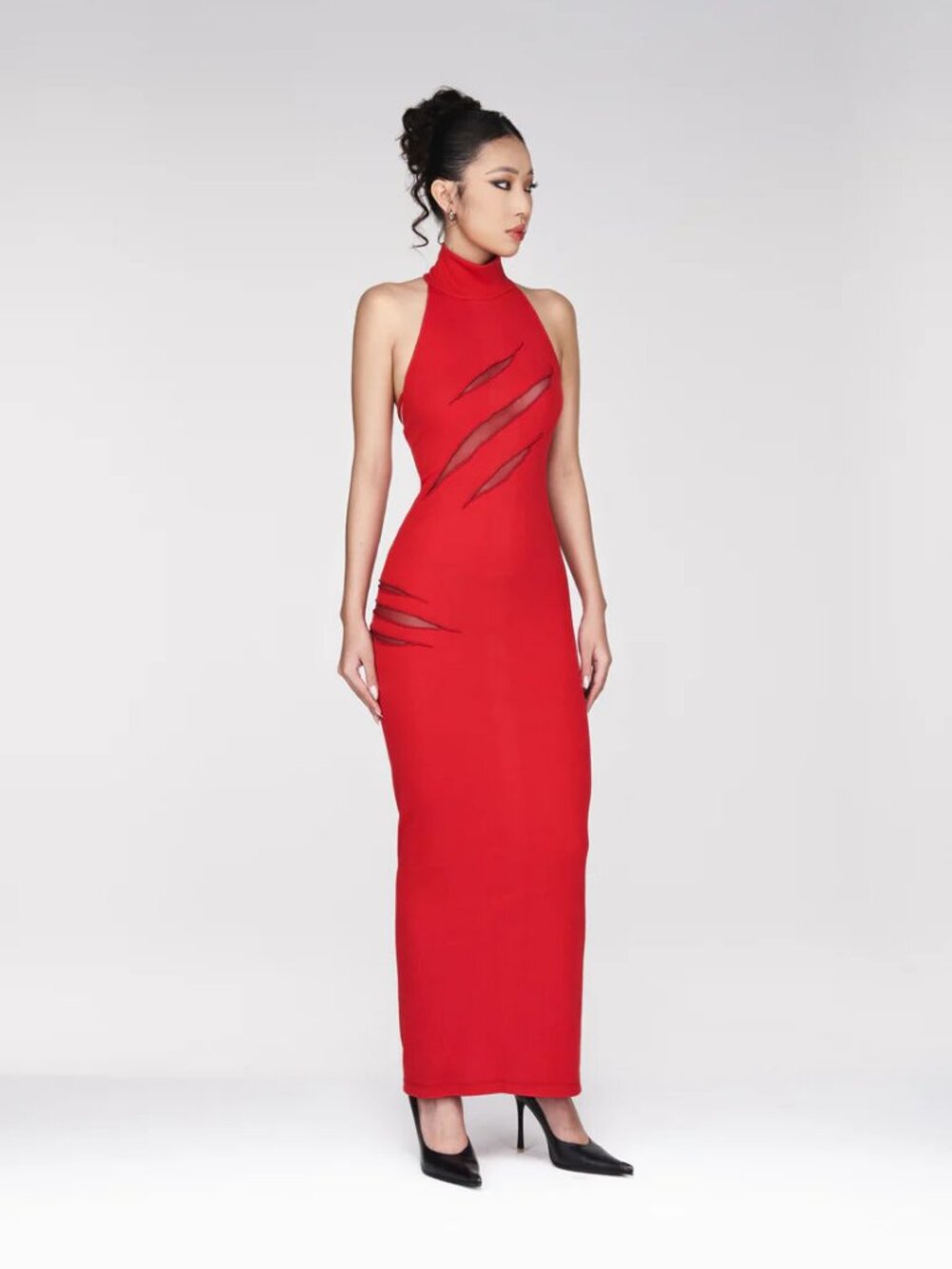 Kalathia Women's Scratch Dress, MEDIUM, RED